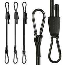 Expander mit Haken Verstellbar 100cm Spanngummi mit Karabiner 3 Stück Extra