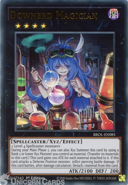BROL-EN085 Downerd Magician Ultra Rare 1st Edition Mint YuGiOh Card