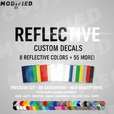 Custom Reflective Vinyl Lettering Decal Sticker Car Van Truck Trailer Window