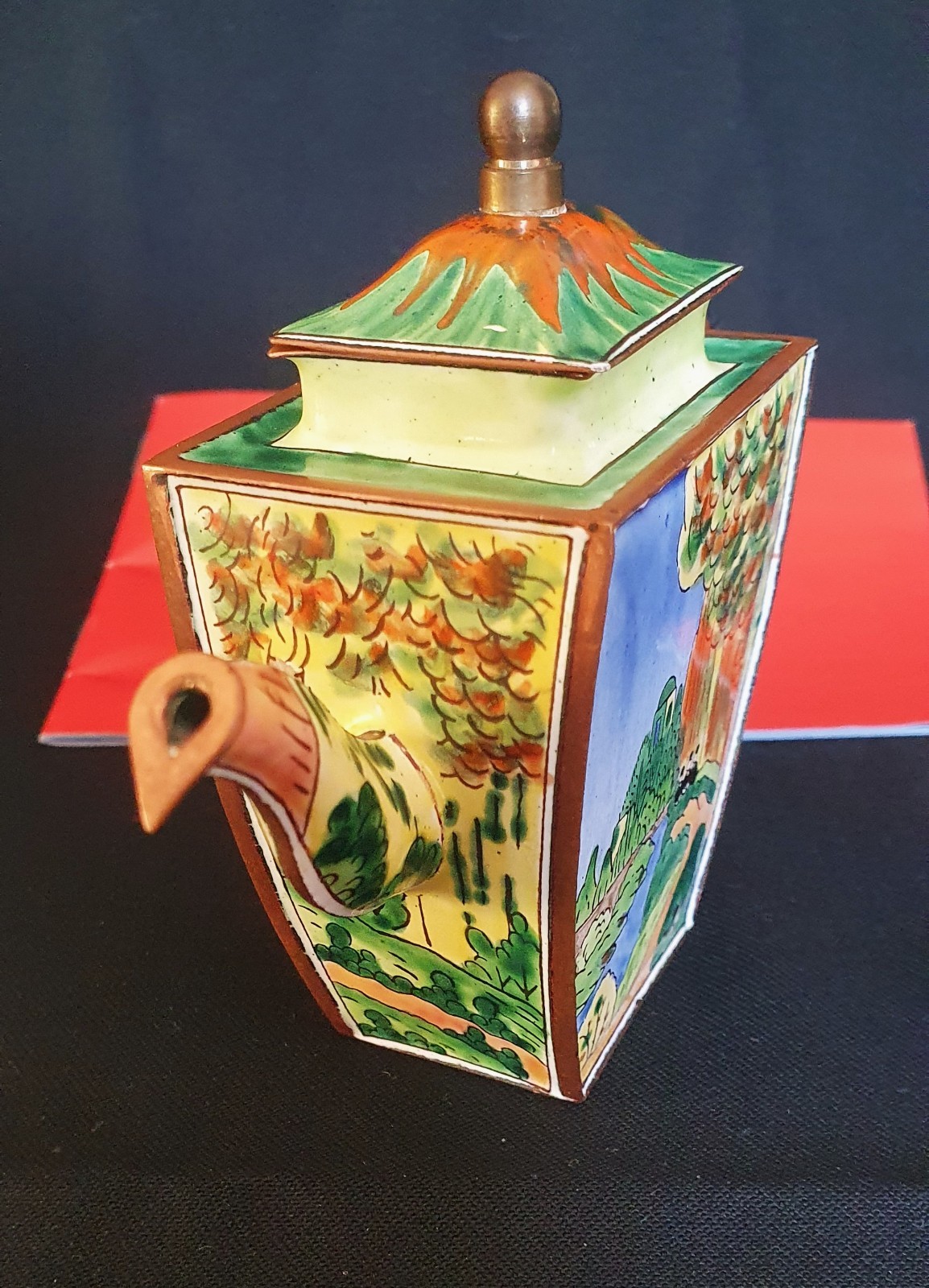 Charlotte DI VITA Trade Plus Aid Collection Enameled Copper Teapot No. 875-LONDON