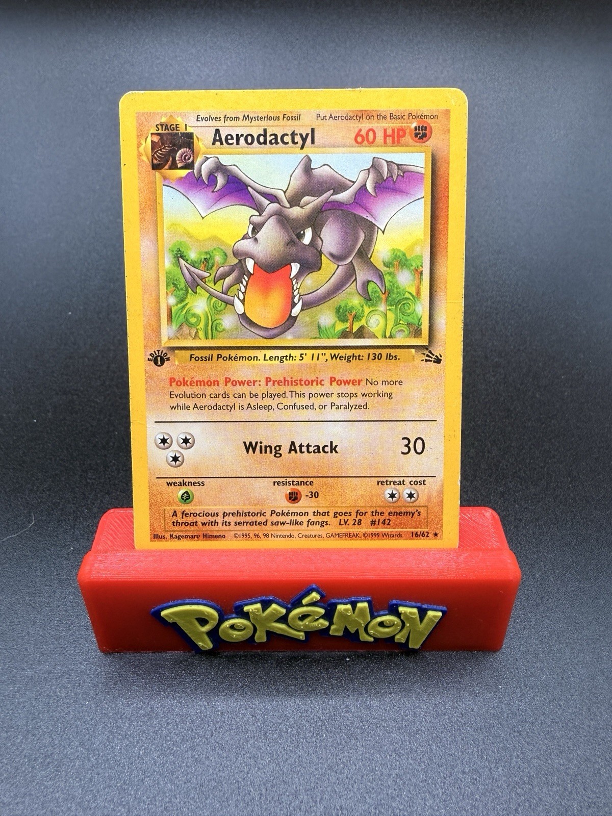 Aerodactyl 1999 Fossil #16/62 1st Edition Price Guide - Sports