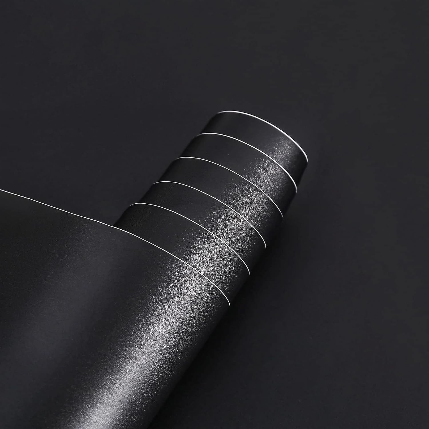 Arthome Black Wallpaper, 30x254cm Peel and Stick Wallpaper, Matte Black Contact