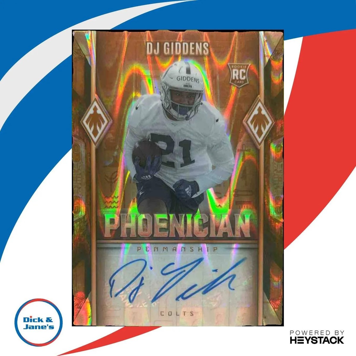 2025 Panini Phoenix DJ Giddens Phoenician Penmanship Auto /15 RC