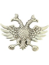 Antique Silver Double Headed Eagle Badge with 800 Silver Mark