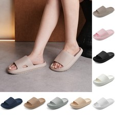Women Men Pillow Cloud Slides Thick Sole Non-Slip Bathroom Unisex Home Slippers