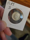 1955-S Roosevelt Dime Silver Hi-Grade Nice Original Color Free US Shipping
