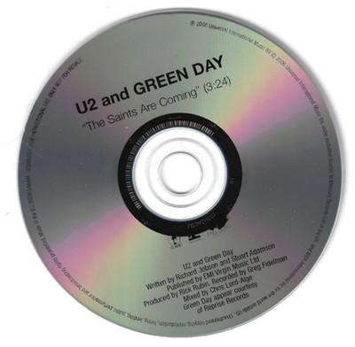U2 & Green Day - The Saints Are Coming - Scarce UK 1 track promo CD