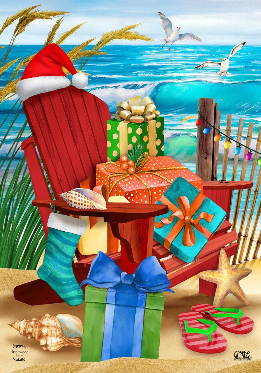 Briarwood Lane Beachy Christmas Garden Flag