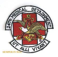247TH AIR MEDICAL DET US ARMY PATCH DUST OFF HELO MEDIC So that others may live