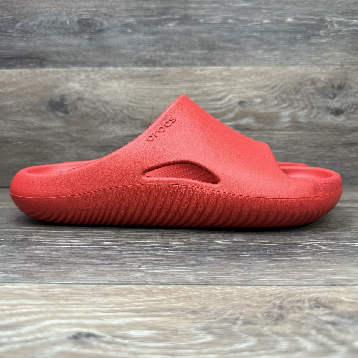 Crocs Mellow Recovery Slides Men Sandals Red Slip On