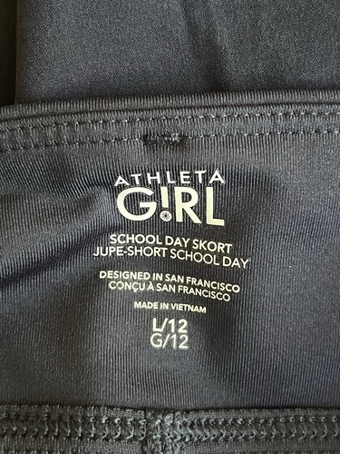 Athleta Girl School Day Skort 537430 Navy Blue Large 12 New - Picture 7 of 13