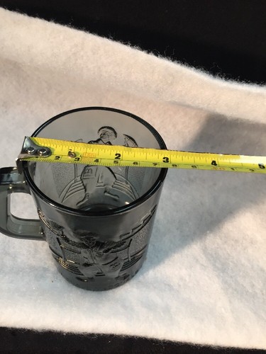 McDonalds Smokey Grey Glass Mug Ronald McDonald Football 🏈1974 - Picture 8 of 8