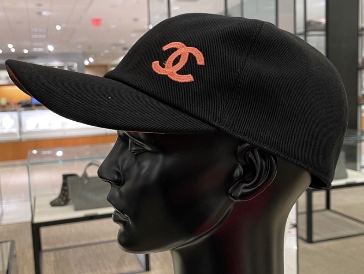 Chanel Black Baseball Hat Cap With CC Logo | eBay Chanel Black Baseball Hat Cap With CC Logo | eBay