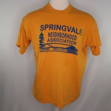 VTG 80s Springvale Neighborhood Single Stitch Party T Shirt Mens XL USA Made