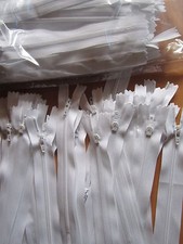 0,30 € sztuki) 50 sztuk znaczków plastikowe zamki błyskawiczne 15 cm długości białe 3