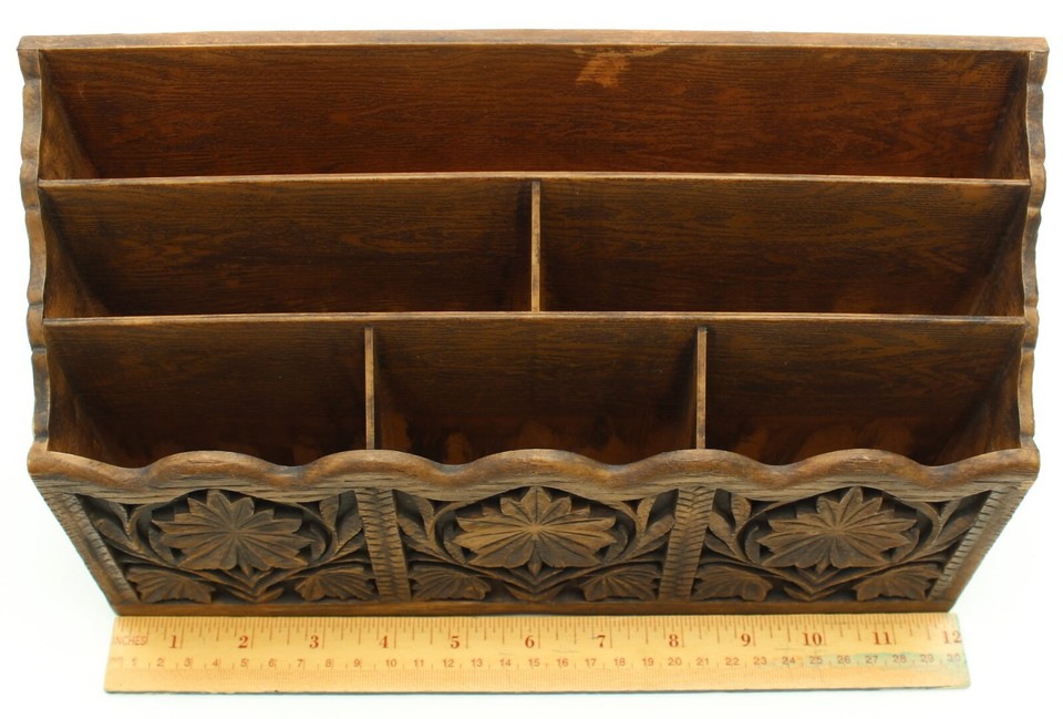 Lerner Faux Wood Desk Organizer 3 Tier 6 Slot Holder Mail Letter Sorter