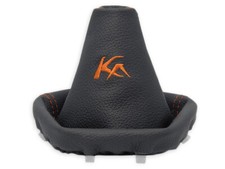 FÜR FORD KA 2 08-16 SCHALTMANSCHETTE SCHALTSACK LEDER STICKEREI ka NAHT ORANGE