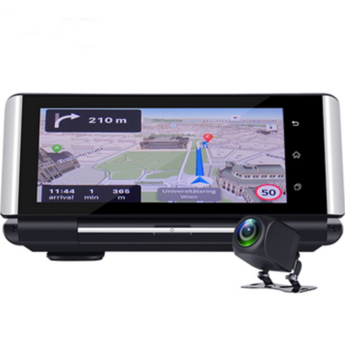 7-Inch Dual Lens Dash Cam with ADAS, GPS, Bluetooth, and Driving Recorder DVR-image