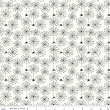 Fat Quarter Riley Blake Beggar's Night" Spiderwebs Cream Halloween Quilt Cotton