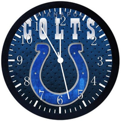 Colts Wall Clock 12'' Large Personalized option with adding names F56
