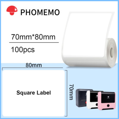 Aufkleber Aufkleber 70X80mm für Thermodrucker Phomemo M200 M220