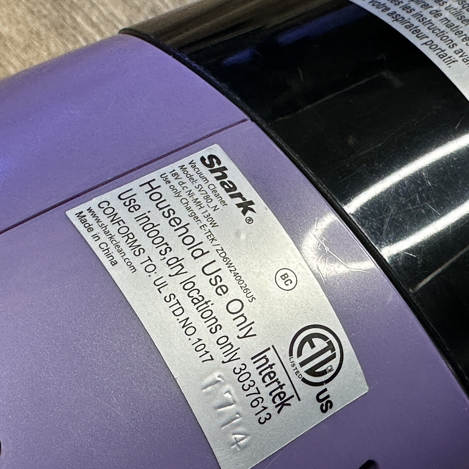 Shark Cordless Handheld Vacuum Cleaner Purple SV780 N (READ) eBay