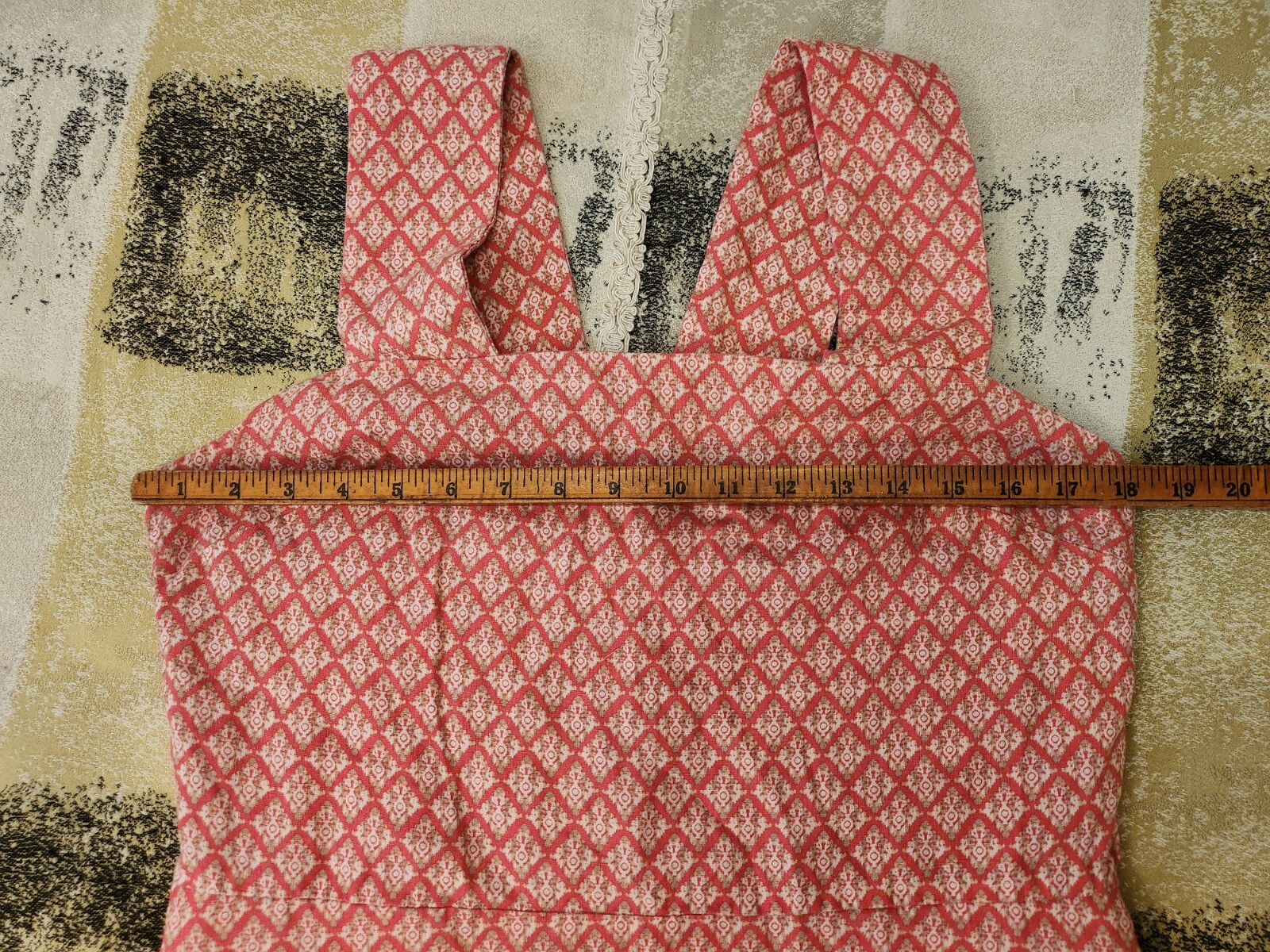 Gap Orange Multicolor Pattern Sleeveless Linen Dr… - image 8