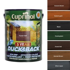 Cuprinol 5L Paint Ducks Back Weatherproof Non-Drip Frost Protection Shed & Fence
