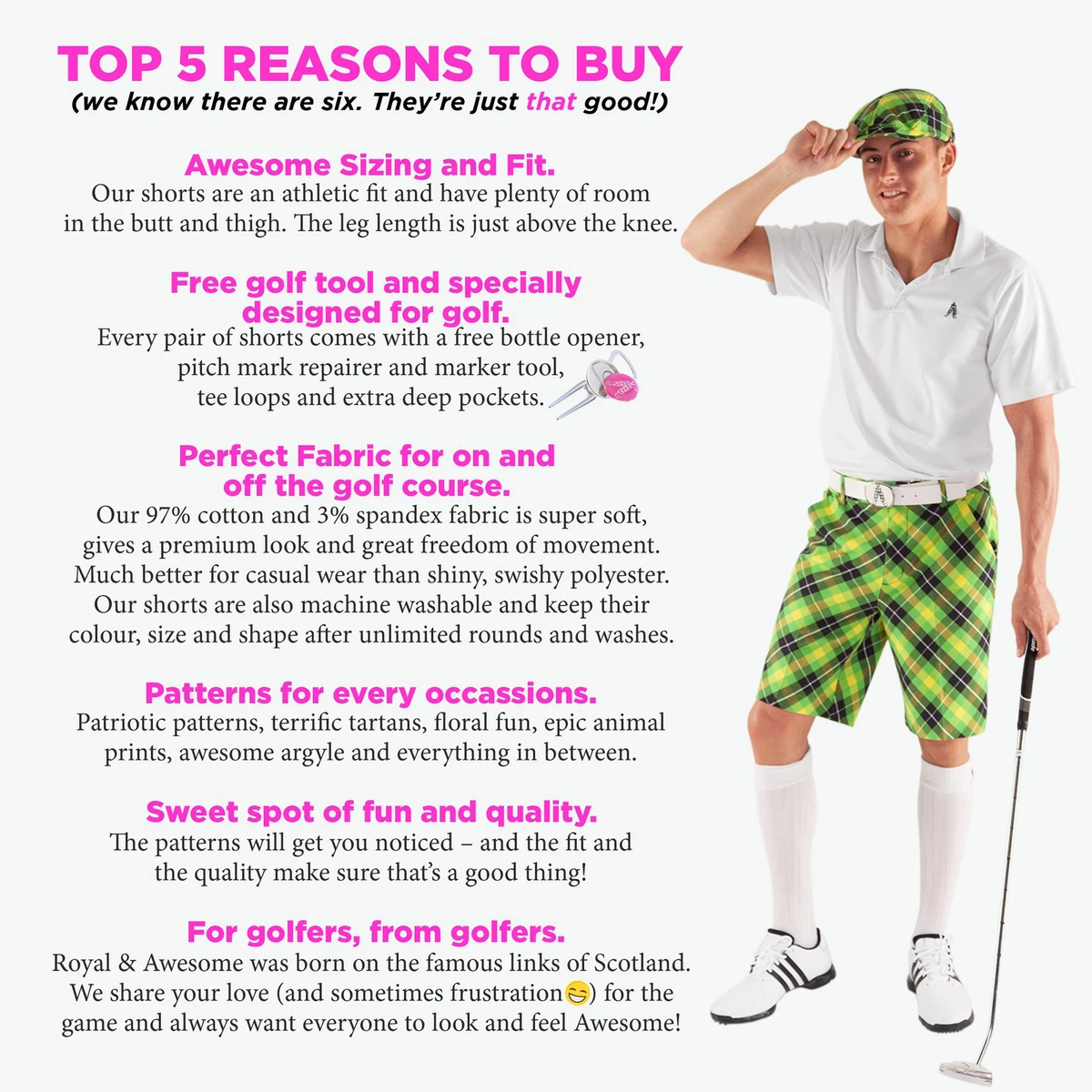 Golf shorts cheap on sale