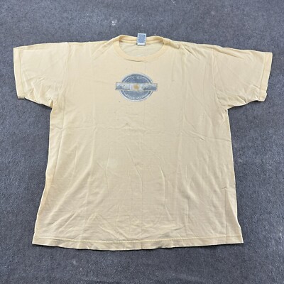 VINTAGE OP Shirt Mens XL Yellow Free Ride Surf Skate Ocean Pacific USA Made 90s