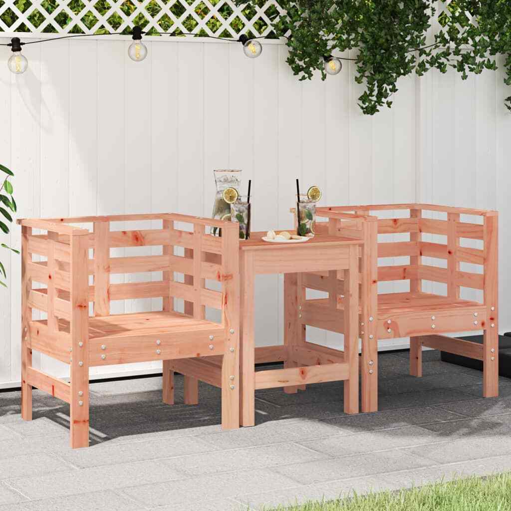 vidaXL Garden Chairs 2 pcs 61.5x53x71 cm Solid Wood Douglas