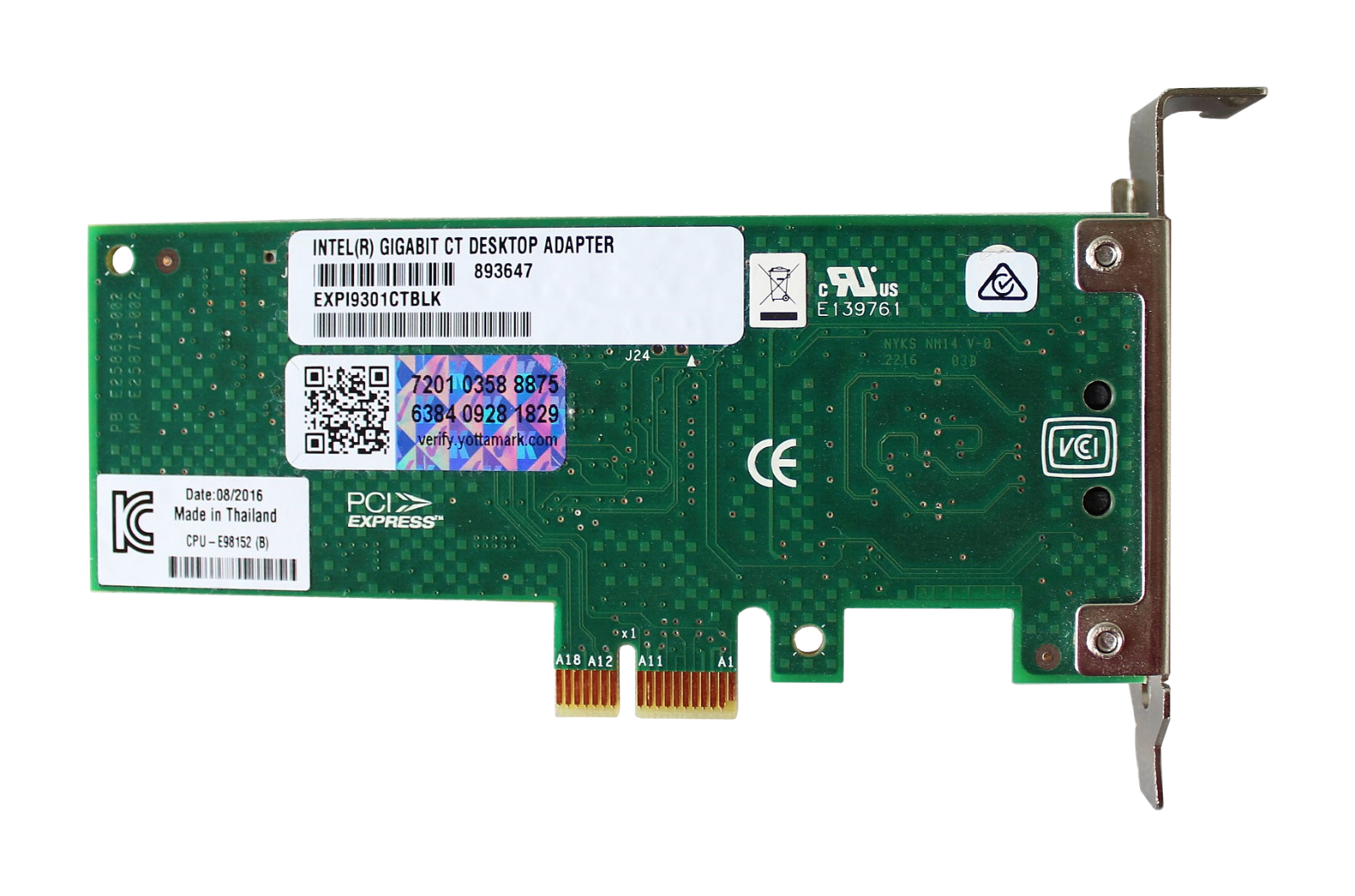 Intel Gigabit CT Desktop Adapter 893647 Netzwerkkarte EXPI9301CT Low ...