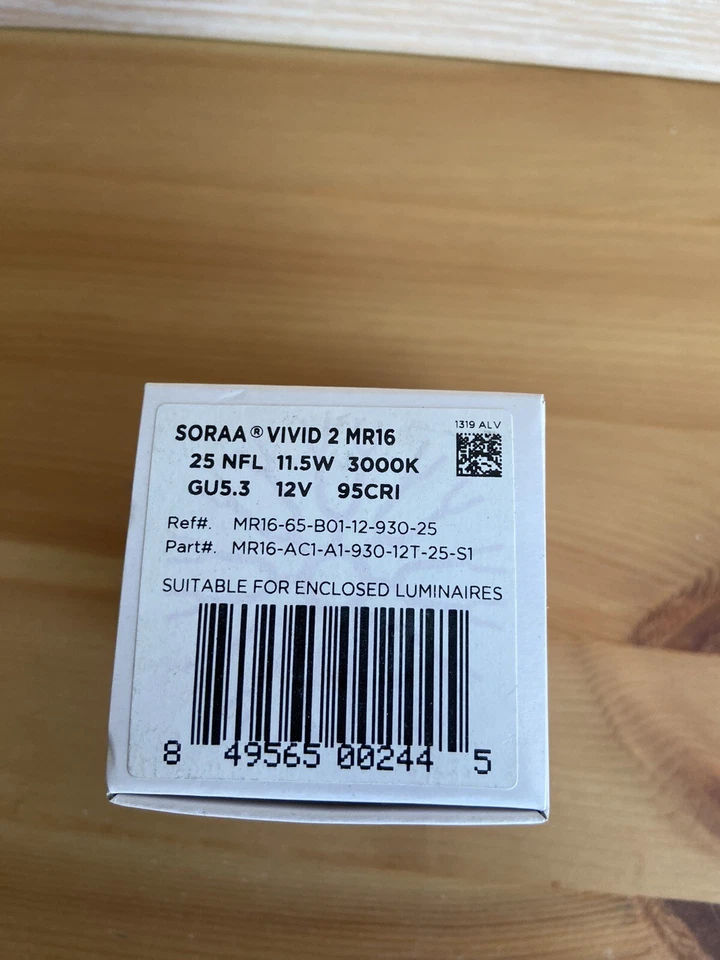 Soraa Vivid 2 LED Bulb MR16 GU5.3 NIB MR16-50-801-12-930-20-2 - Image 2 of 4