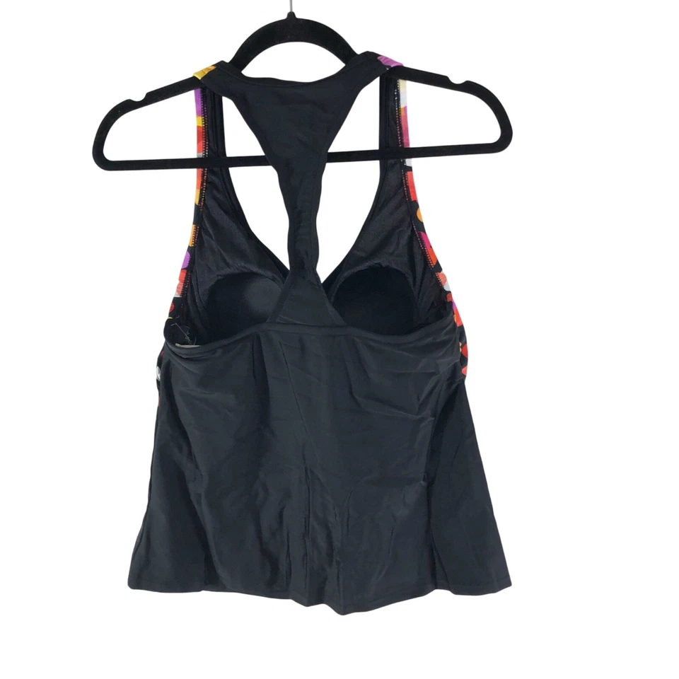 Sujetador Maxine of Hollywood Tankini Top Estante Espalda Corredora Lunares Negro Colorido 8 Foto 2 de 4