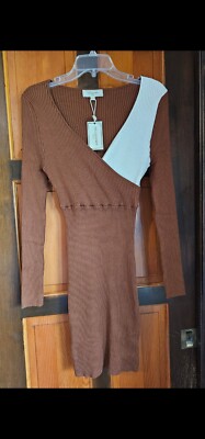 No comment NY.LA Long Sleeve Women's Dress Size L  New with Tags