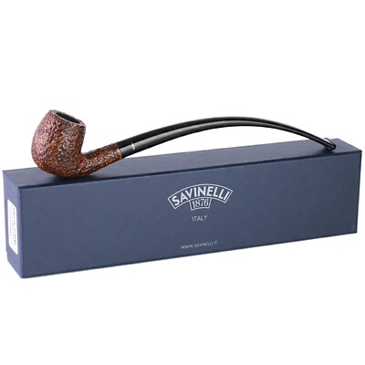 Savinelli Churchwarden Brown Rusticated 601 Extra Long Briar