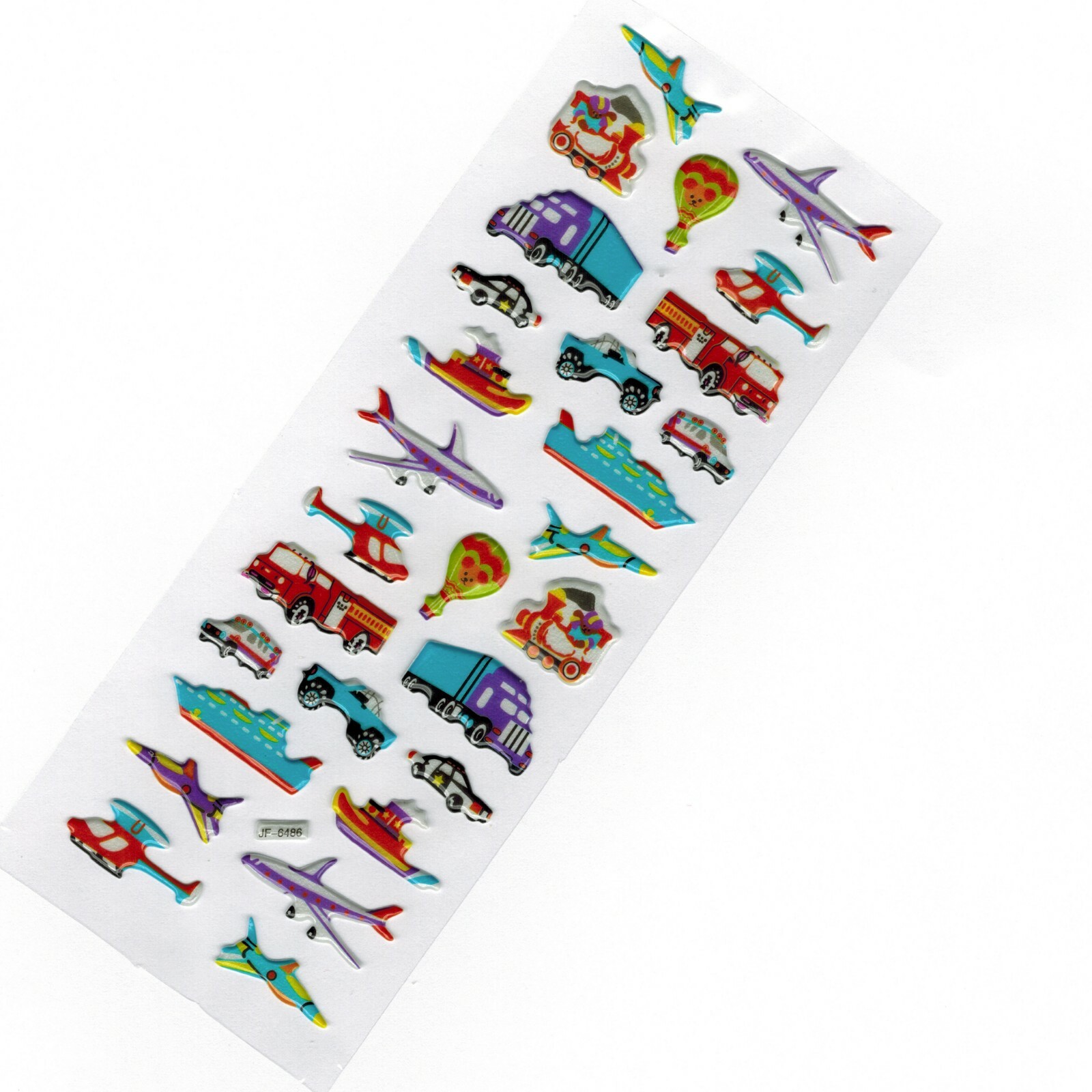 Kids Crafts Learning Toy Stickers Airplane Jet Helicopter Truck Fire ...