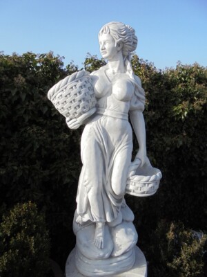 Statue, Gartenfigur ''fleißige Penelope'' 131 cm Menschen, Steinguss, Steinfigur