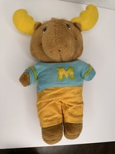 Vintage Get Along Gang Montgomery Moose 14" Stuffed Plush Animal Tomy 1984