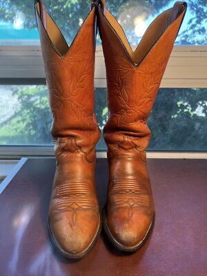 ライダー J-401N Country Western 1977 Justin Style L4372 Womens 7C Cowboy Western Boots Redwood Glazed