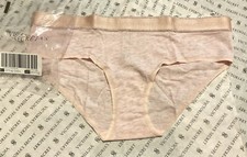 NEW Victoria's Secret Logo Waist Cotton Hip Hugger Pink Peach Shimmer Panties L