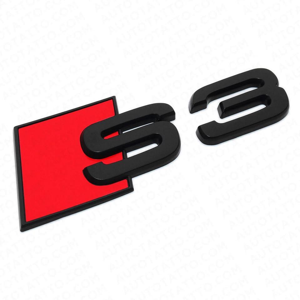 Placa de identificación trasera negra mate para Audi S3 emblema maletero insignia Sport Sline Foto 2 de 4