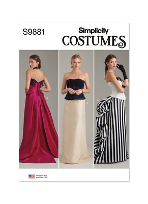 SIMPLICITY 9881 MISSES KOSTÜMRÖCKE Schnittmuster Größen 6-16 Fähigkeit: DURCHSCHNITTLICH