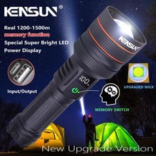AS008 Bright Spotlight LED Flashlight Long Range Type-C Charging Waterproof Zoom