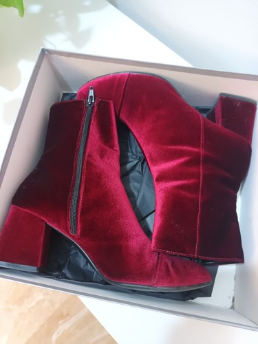Stivaletto In velluto Rosso - Foto 5 di 6