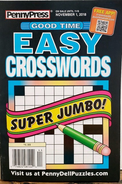 Penny Press Good Time Easy Crosswords Nov 1 2018 FREE SHIPPING CB EBay