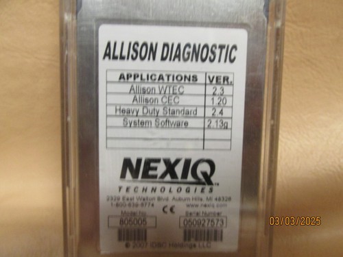 Nexiq Pro-link graphiq 805005 allison transmission diagnostic card free ship - Picture 3 of 3