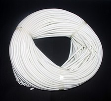 100m   7mm Silicon Fiber Glass Insulated Tube Sleeve 1500V VW-1 180  RoHS White