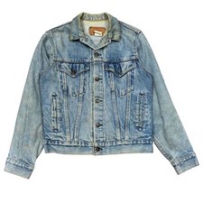 Vintage 80s Levi's 70706-0214 Denim Trucker Jacket Women's 16 Made in USA