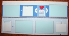 baby boy scrapbook pages 2 each 12 x 12 handmade assembled baby boy blessing